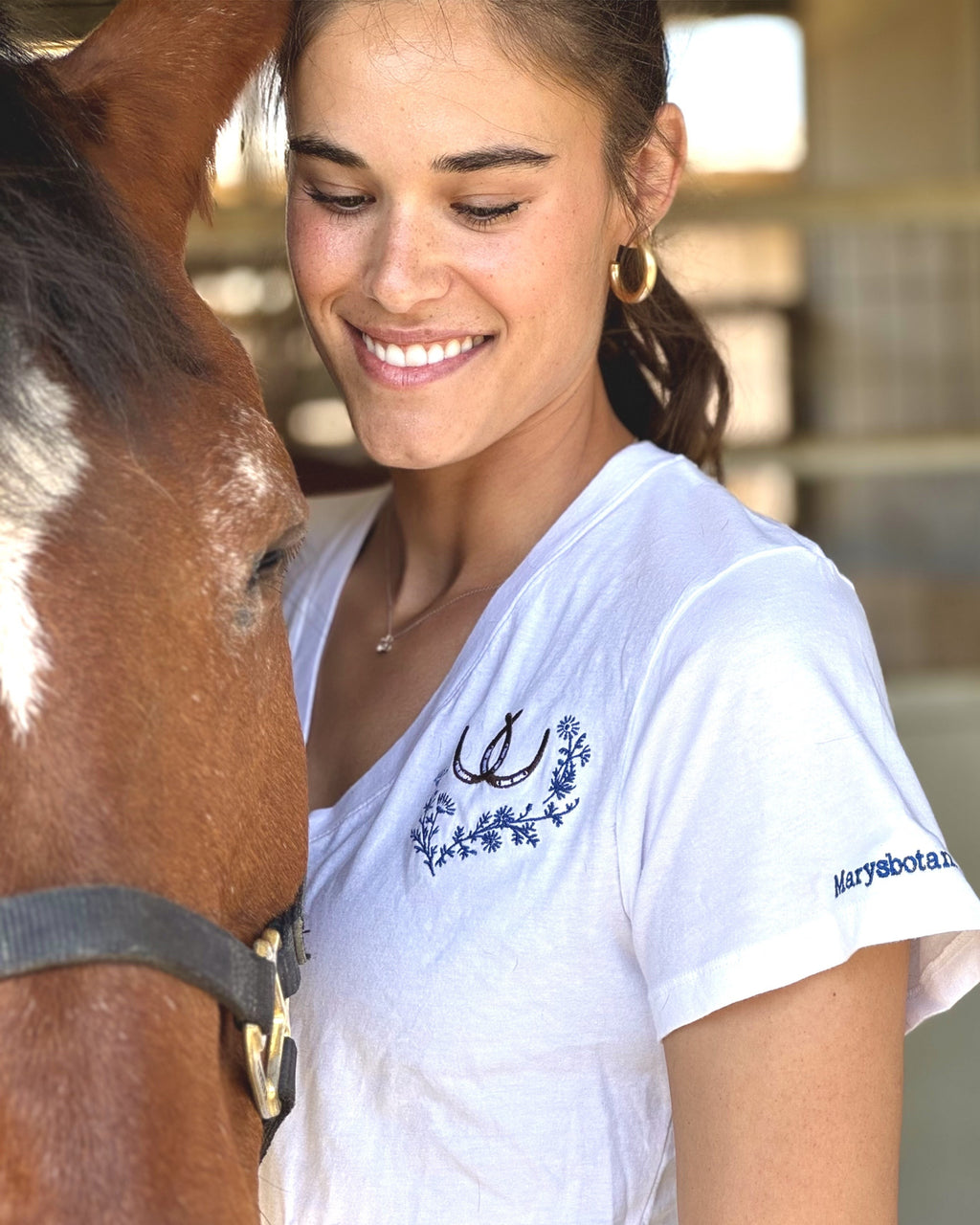 T-Shirt With Embroidered Logo